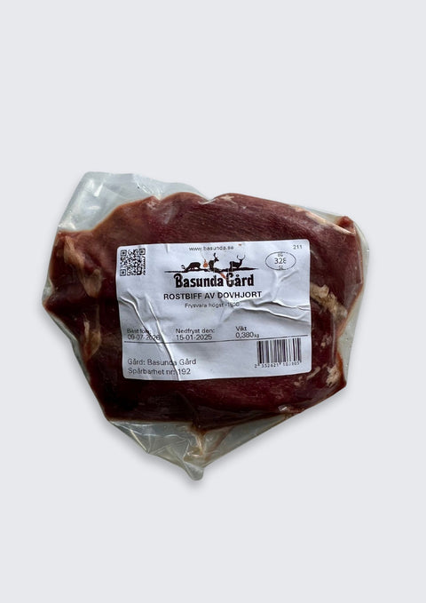 Dovhjort rostbiff, ca 350 g