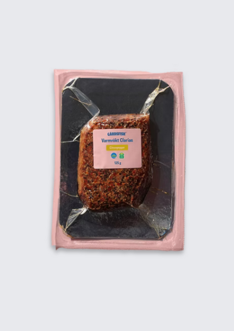 Klimatcertifierad varmrökt filé Gårdsclarias (Citronpeppar) 125g