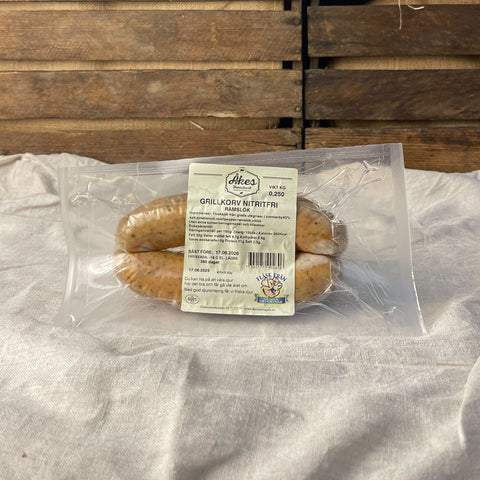 Grillkorv 92%, nitritfri ramslök 250g