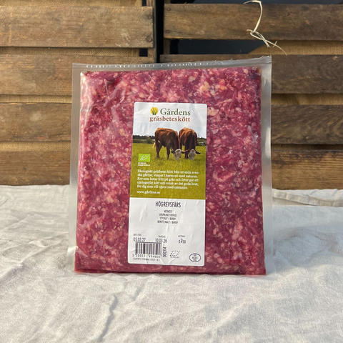 Högrevsfärs gräsbeteskött EKO 450g