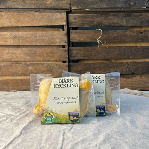Tvåpack kycklingklubbor långsamväxande kyckling 0,5kg x 2