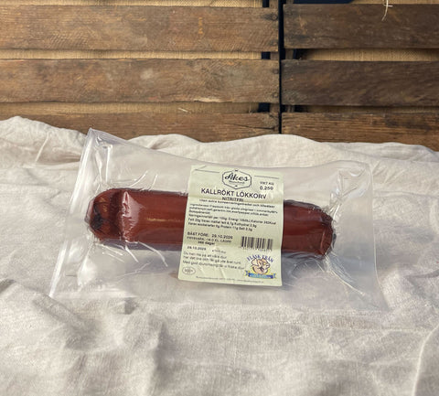 Kallrökt lökkorv, nitritfri 250g