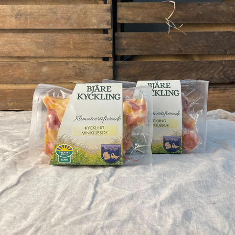 Tvåpack miniklubbor långsamväxande kyckling 0,5kg x 2